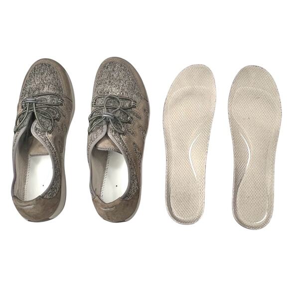 Dansko Holland Leather Sneaker EU 41 Taupe Low-Top Bungee Lace 4516201020 - Picture 10 of 13